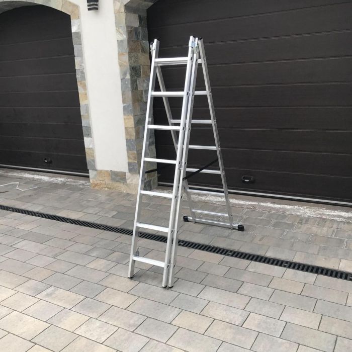 Лестница 3-секционная универсальная Drabest BASIC 3х7