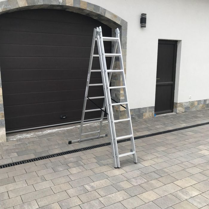 Лестница 3-секционная универсальная Drabest BASIC 3х8