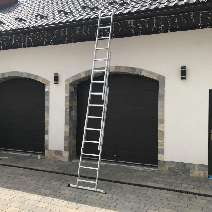 Лестница 3-секционная универсальная Drabest BASIC 3х8