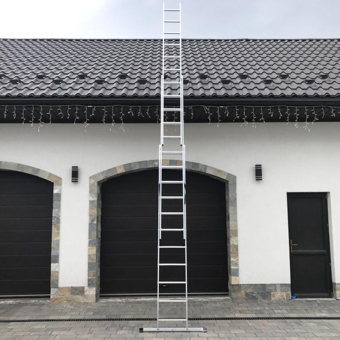 Лестница 3-секционная универсальная Drabest BASIC 3х11