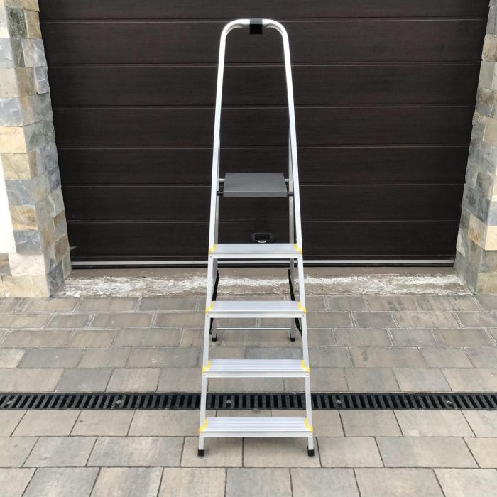 Односторонняя алюминиевая лестница Drabest PRO 5-ступенчатая 150 кг