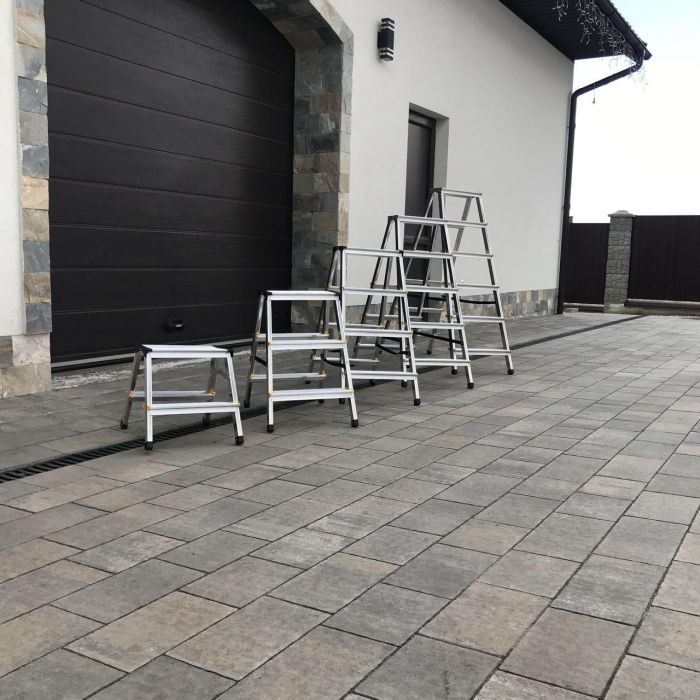 Двостороння алюмінієва драбина Drabest PRO 2х6 150 кг