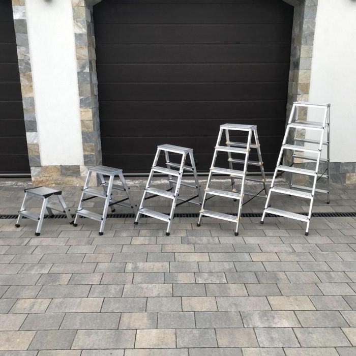 Двухсторонняя алюминиевая лестница Drabest BASIC 2х3 125 кг