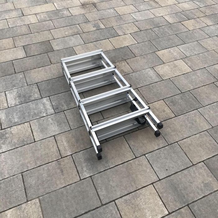 Двухсторонняя алюминиевая лестница Drabest BASIC 2х4 125 кг