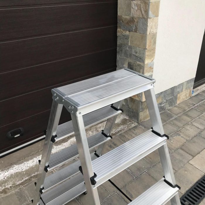 Двухсторонняя алюминиевая лестница Drabest BASIC 2х6 125 кг