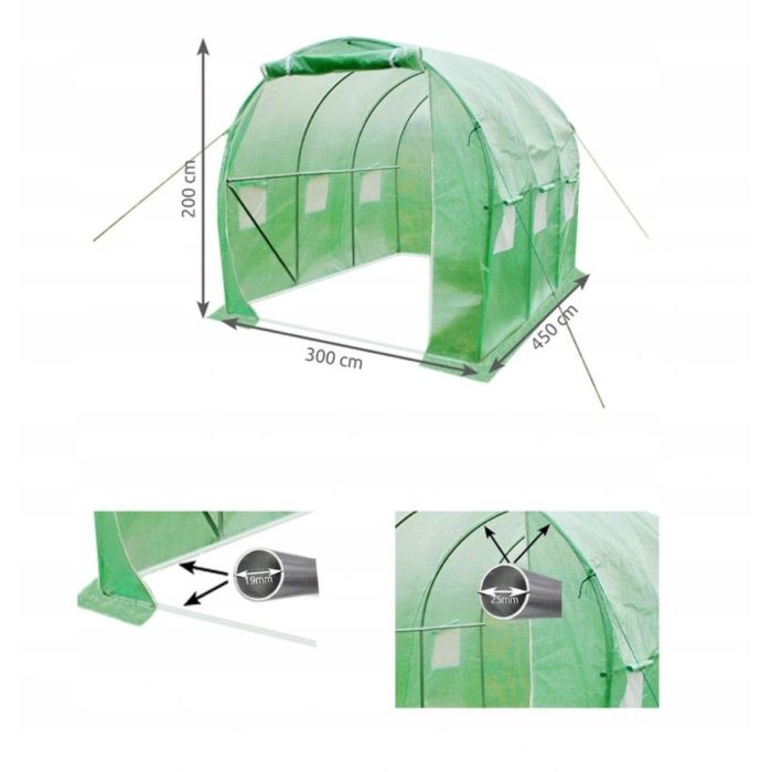 Теплица MALATEC 4,5х3х2 м 13,5 м²