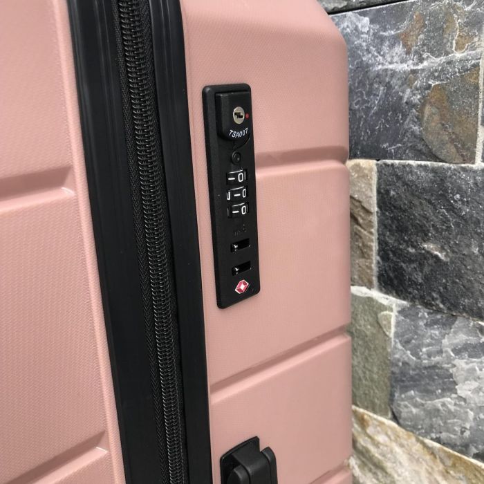 Валіза дорожня велика з поліпропілену Wings PP05 L Рожеве золото