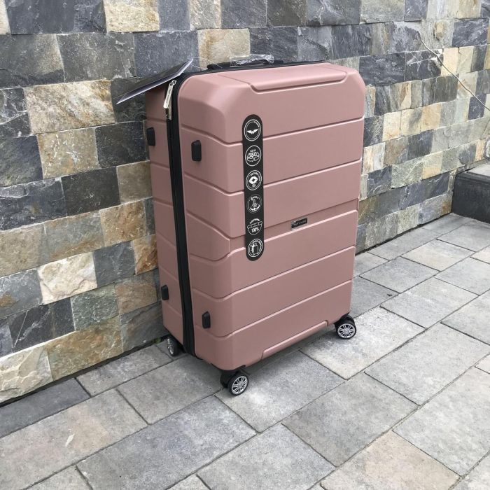 Валіза дорожня велика з поліпропілену Wings PP05 L Рожеве золото