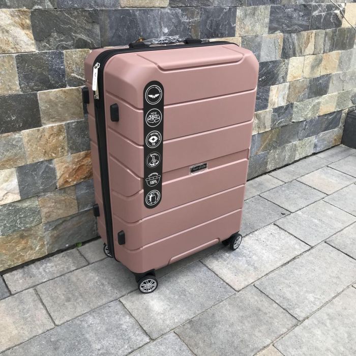 Валіза дорожня середня з поліпропілену Wings PP05 M Рожеве золото