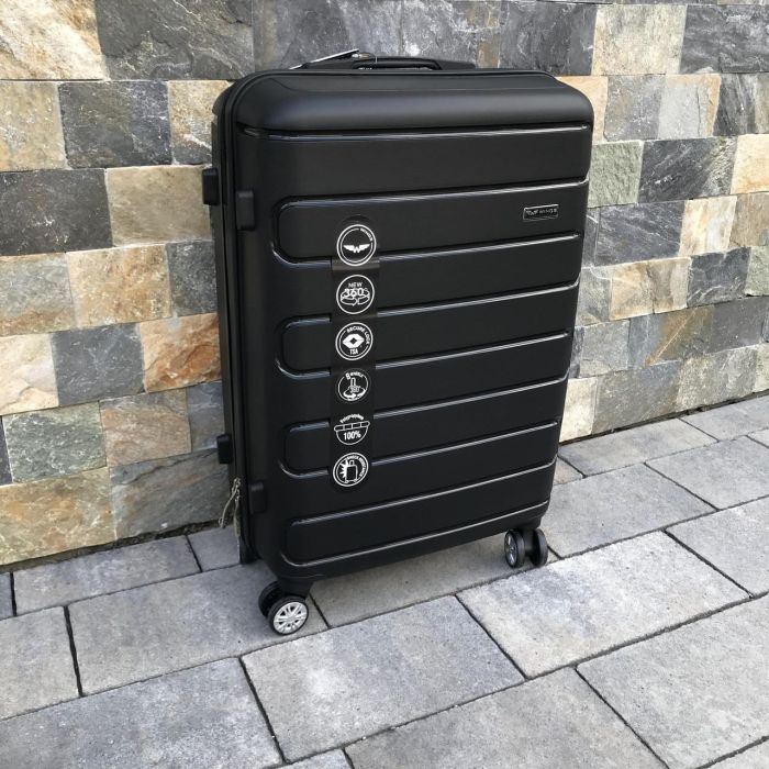 Валіза дорожня середня з поліпропілену Wings DQ181-03 M Чорний