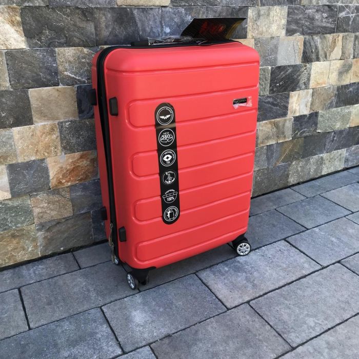Валіза дорожня середня з поліпропілену Wings DQ181-03 M Червоний