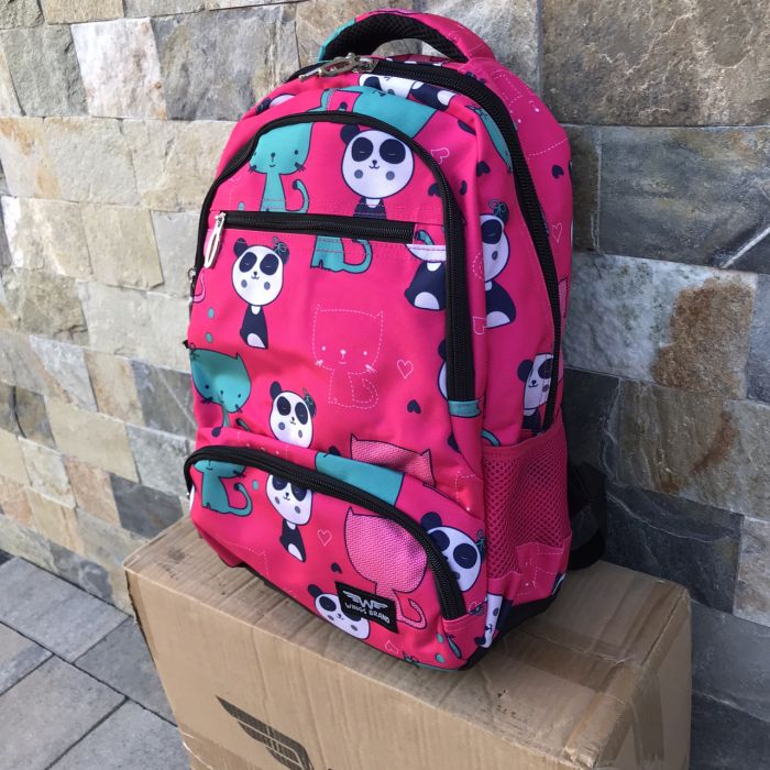 Рюкзак школьный детский с пеналом Wings PANDA Розовый