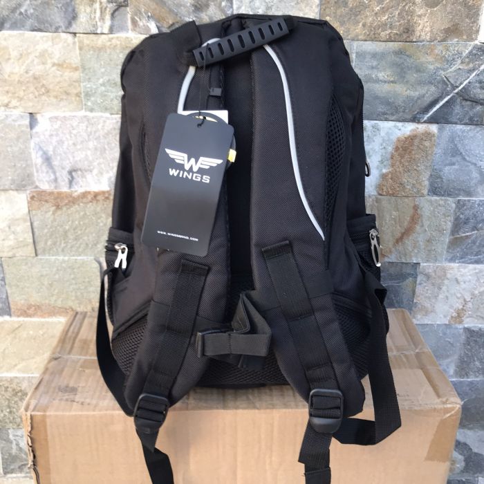 Рюкзак школьный детский с пеналом Wings PATCHES Черный
