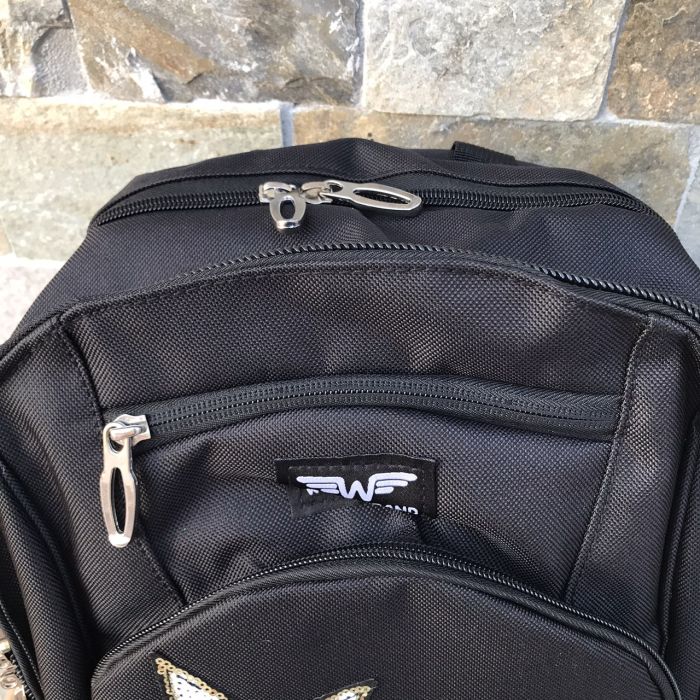 Рюкзак шкільний дитячий з пеналом Wings PATCHES Чорний