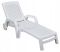 Садовый шезлонг пластиковый OLER Белый