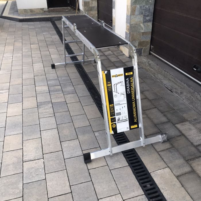 Лестница-трансформер DRABEST PRO 4х3 с платформой