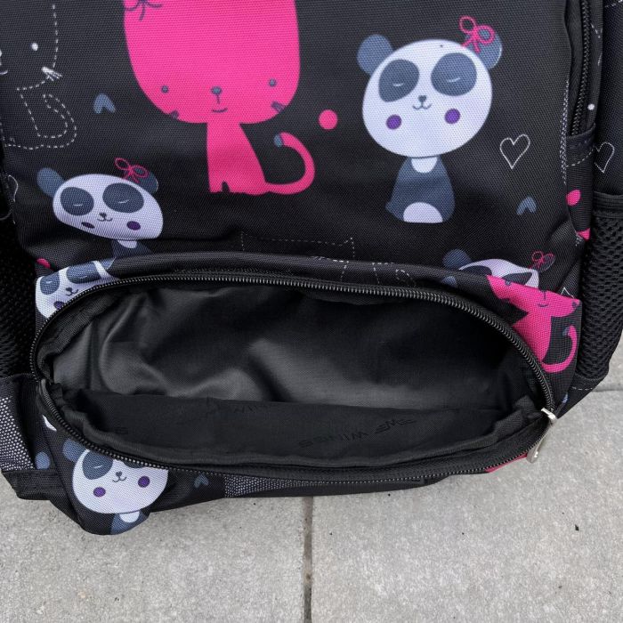 Рюкзак шкільний дитячий з пеналом Wings PANDA Чорний