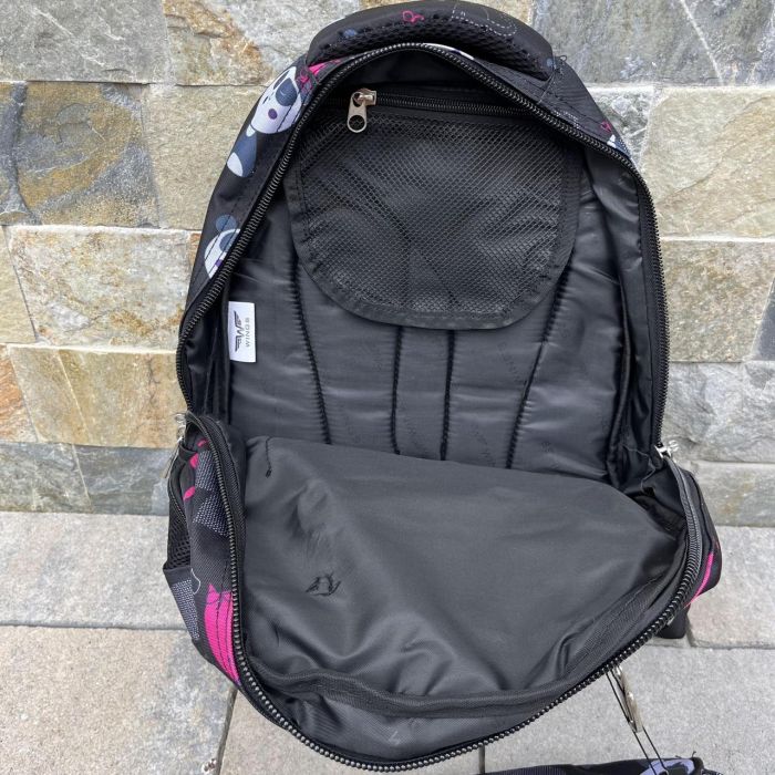 Рюкзак шкільний дитячий з пеналом Wings PANDA Чорний