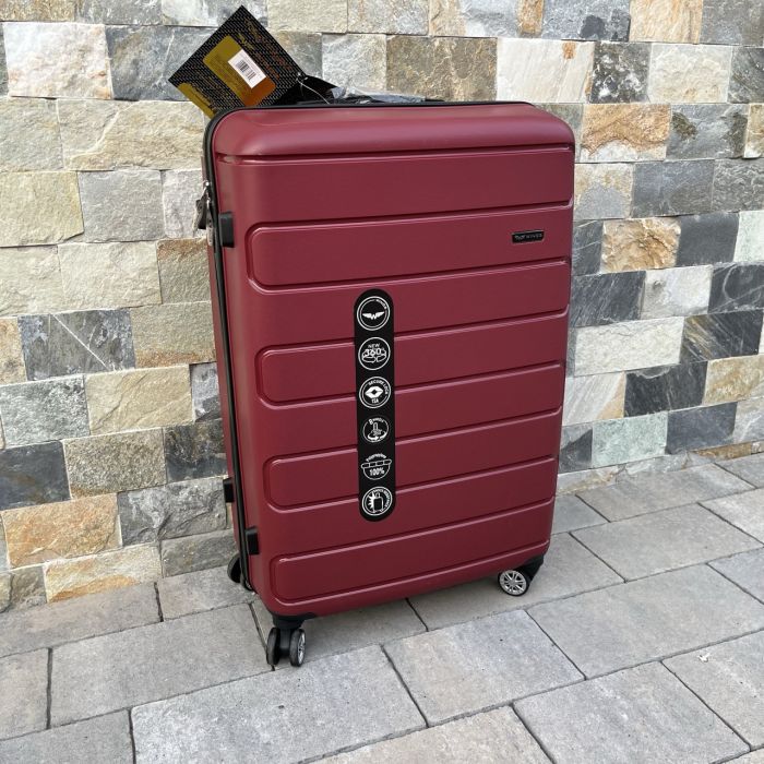 Валіза дорожня велика з поліпропілену Wings DQ181-03 L  Бордовий