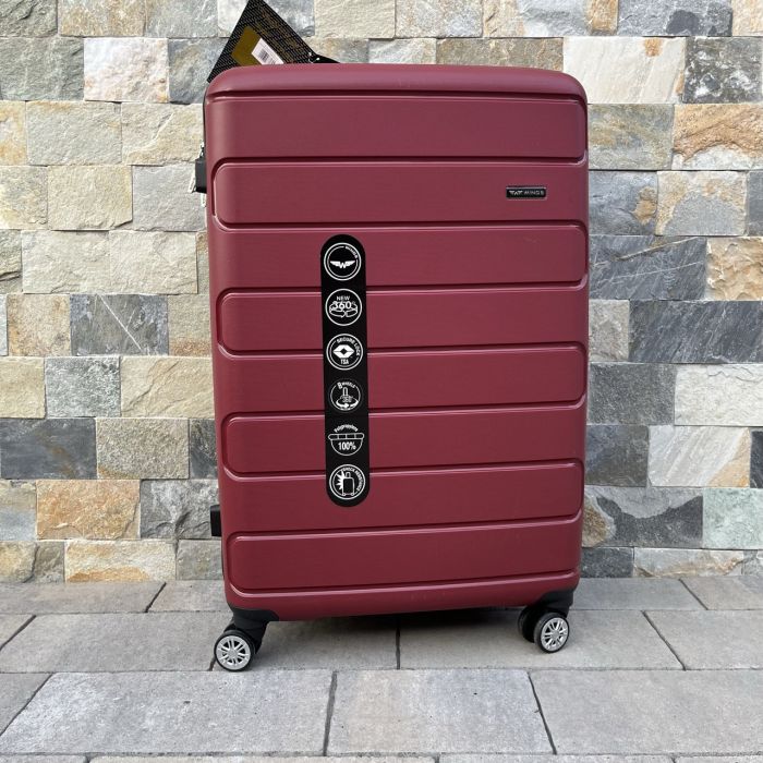 Валіза дорожня велика з поліпропілену Wings DQ181-03 L  Бордовий