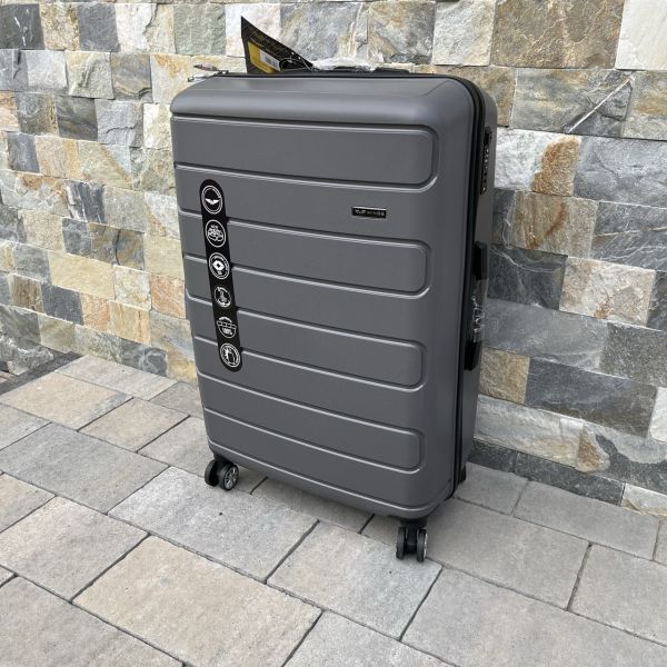 Чемодан дорожный большой из полипропилена Wings DQ181-03 L Графитовый