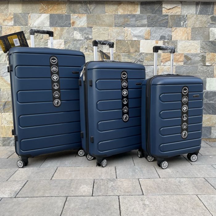 Валіза дорожня середня з поліпропілену Wings DQ181-03 M Синій