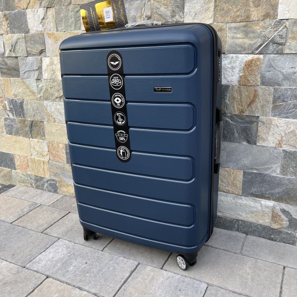 Чемодан дорожный большой из полипропилена Wings DQ181-03 L Синий