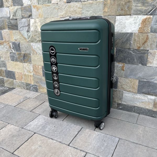 Чемодан дорожный средний из полипропилена Wings DQ181-03 M Зеленый