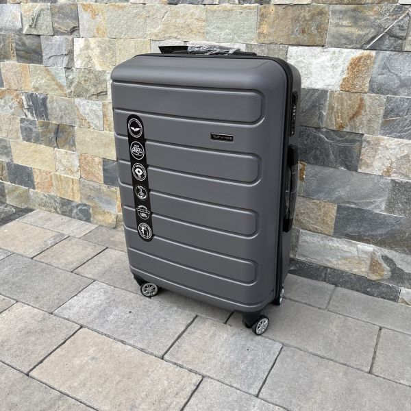 Чемодан дорожный средний из полипропилена Wings DQ181-03 M Графитовый