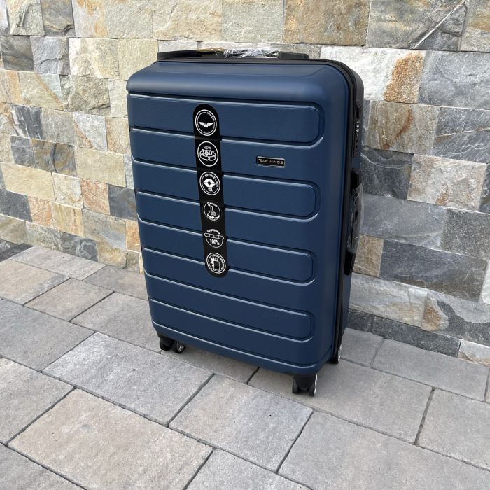Валіза дорожня середня з поліпропілену Wings DQ181-03 M Синій