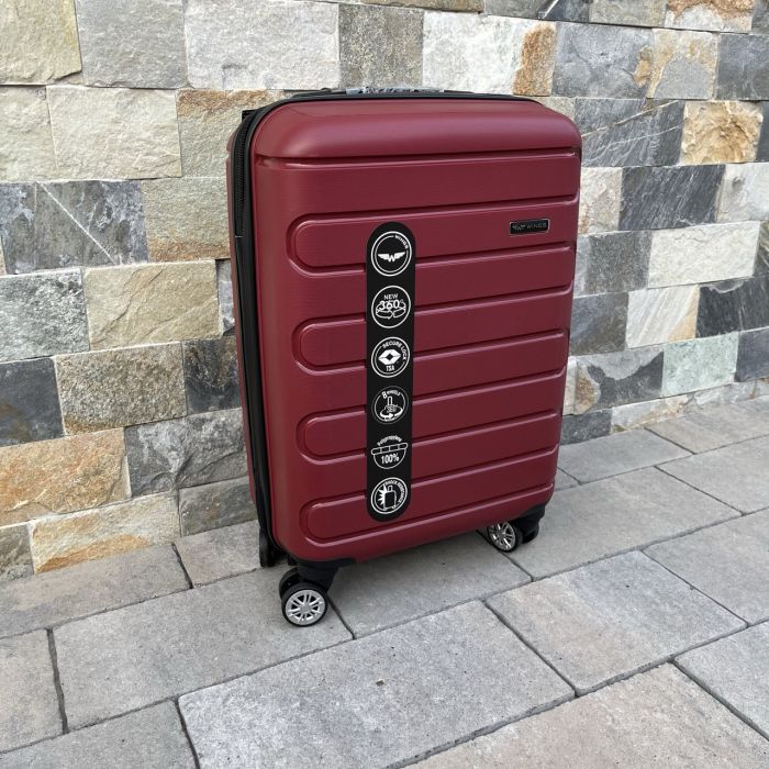 Чемодан дорожный малый из полипропилена Wings DQ181-03 S Бордовый