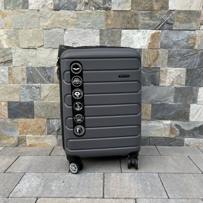 Валіза дорожня мала з поліпропілену Wings DQ181-03 S Графітовий