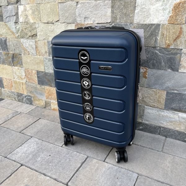 Чемодан дорожный малый из полипропилена Wings DQ181-03 S Синий