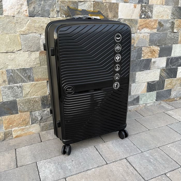 Валіза дорожня велика з поліпропілену Wings DQ181-04 L  Чорний