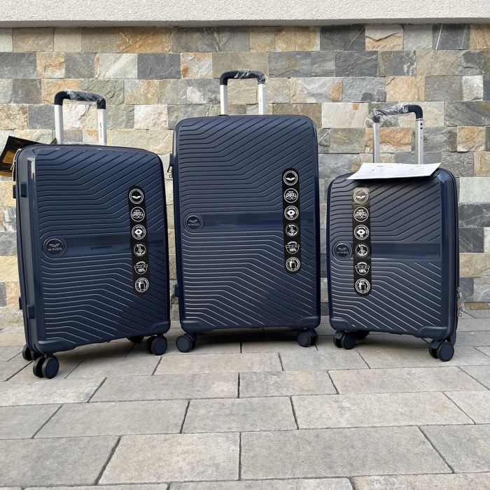 Валіза дорожня середня з поліпропілену Wings DQ181-04 M Синій