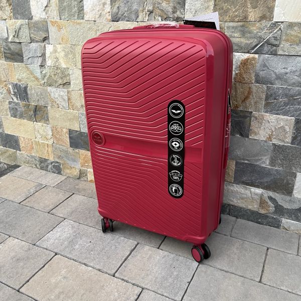 Чемодан дорожный большой из полипропилена Wings DQ181-04 L Красный