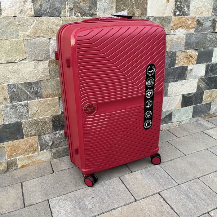 Валіза дорожня велика з поліпропілену Wings DQ181-04 L Червоний