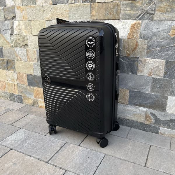 Валіза дорожня середня з поліпропілену Wings DQ181-04 M Чорний