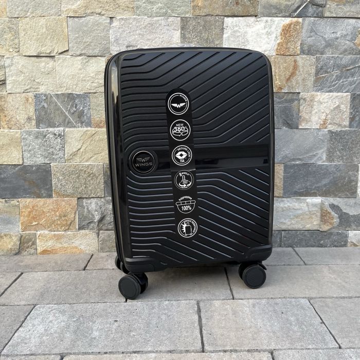 Валіза дорожня мала з поліпропілену Wings DQ181-04 S Чорний