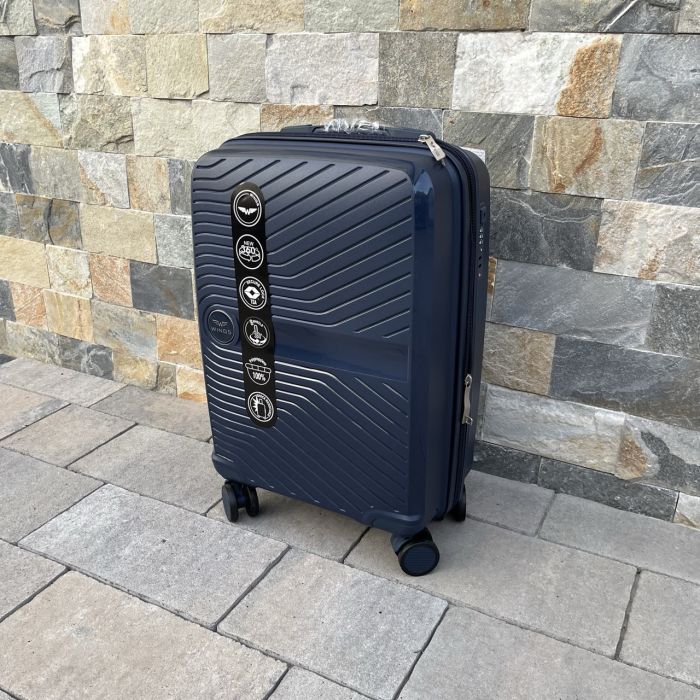 Чемодан дорожный малый из полипропилена Wings DQ181-04 S Синий