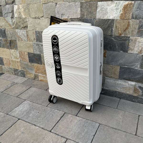 Чемодан дорожный малый из полипропилена Wings DQ181-04 S Белый