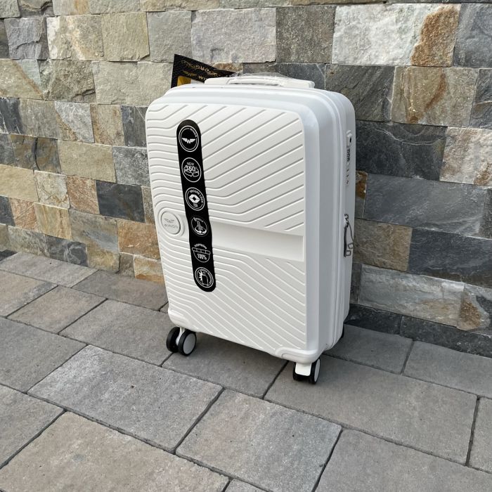 Чемодан дорожный малый из полипропилена Wings DQ181-04 S Белый