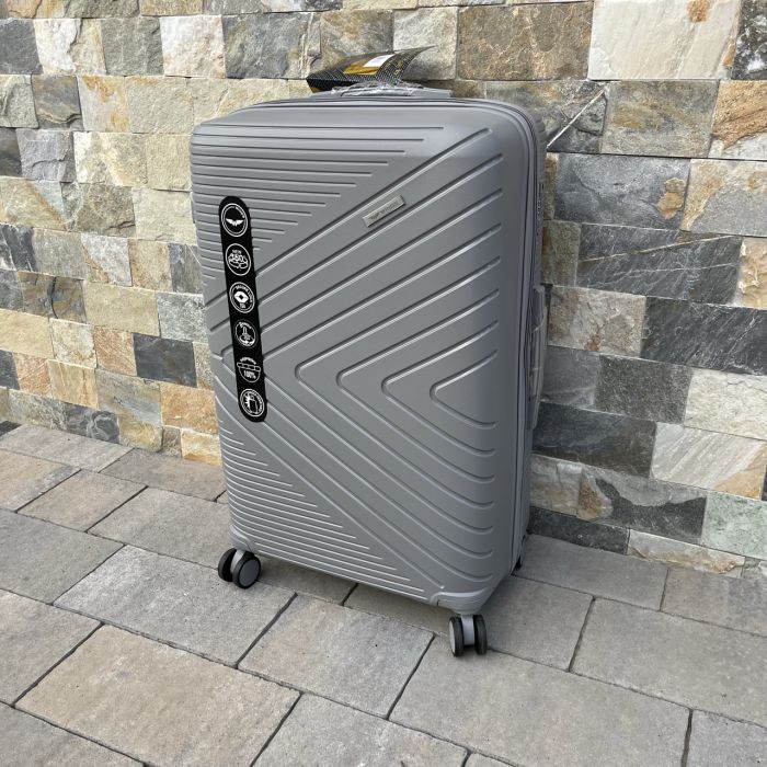 Валіза дорожня велика з поліпропілену Wings DQ181-05 L  Графітовий
