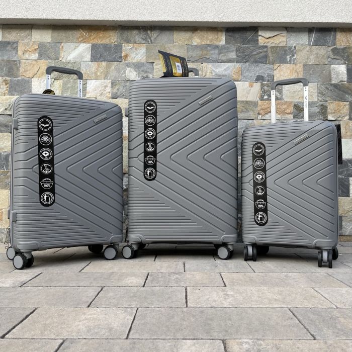 Валіза дорожня середня з поліпропілену Wings DQ181-05 M Графітовий