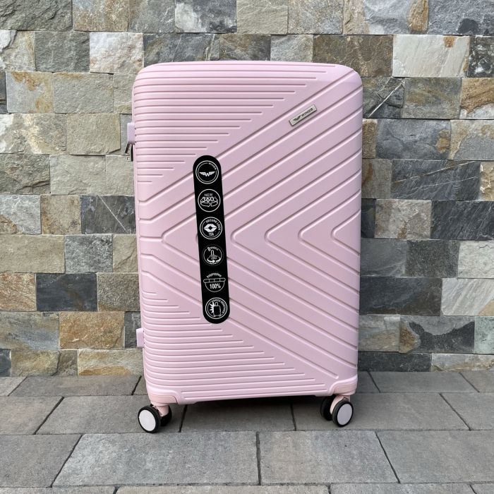 Валіза дорожня велика з поліпропілену Wings DQ181-05 L Рожевий