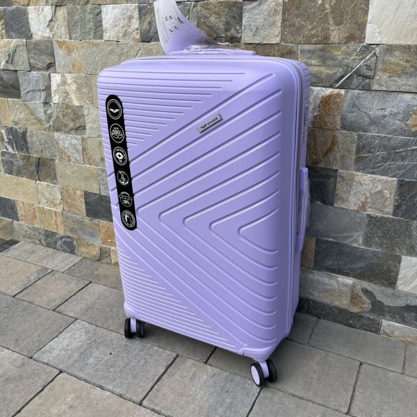 Чемодан дорожный большой из полипропилена Wings DQ181-05 L Фиолетовый