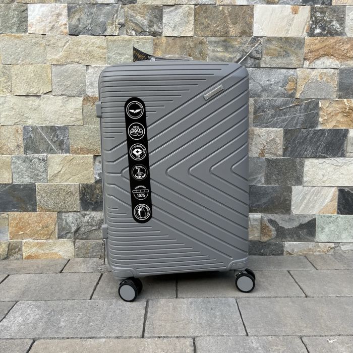 Валіза дорожня середня з поліпропілену Wings DQ181-05 M Графітовий