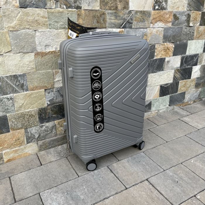 Валіза дорожня середня з поліпропілену Wings DQ181-05 M Графітовий
