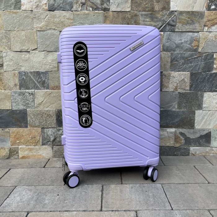 Валіза дорожня середня з поліпропілену Wings DQ181-05 M Фіолетовий