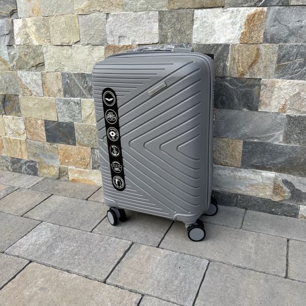 Чемодан дорожный малый из полипропилена Wings DQ181-05 S Графитовый